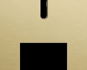 Niko Rocker 2-Voudige afdekplaat verticaal 60 mm centerafstand voor een enkelvoudige schakelfunctie en een functie alu gold brushed RAL: 1000