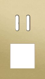 Niko Rocker 2-Voudige afdekplaat verticaal 60 mm centerafstand voor een tweevoudige schakelfunctie en een functie alu gold brushed RAL: 1000