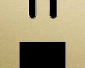 Niko Rocker 2-Voudige afdekplaat verticaal 60 mm centerafstand voor een tweevoudige schakelfunctie en een functie alu gold brushed RAL: 1000