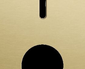 Niko Rocker 2-Voudige afdekplaat verticaal 60 mm centerafstand voor een enkelvoudige schakelfunctie en een stopcontact alu gold brushed RAL: 1000