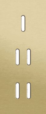 Niko Rocker 3-Voudige afdekplaat verticaal 60 mm centerafstand voor een enkelvoudige en twee tweevoudige schakelfuncties alu gold brushed RAL: 1000