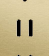 Niko Rocker 3-Voudige afdekplaat verticaal 60 mm centerafstand voor een enkelvoudige en twee tweevoudige schakelfuncties alu gold brushed RAL: 1000