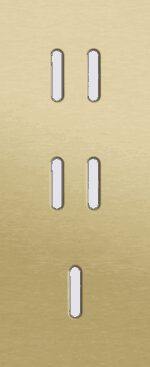 Niko Rocker 3-Voudige afdekplaat verticaal 60 mm centerafstand voor twee tweevoudige en een enkelvoudige schakelfunctie alu gold brushed RAL: 1000