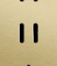 Niko Rocker 3-Voudige afdekplaat verticaal 60 mm centerafstand voor twee tweevoudige en een enkelvoudige schakelfunctie alu gold brushed RAL: 1000