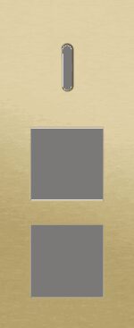 Niko Rocker 3-Voudige afdekplaat verticaal 60 mm centerafstand voor een enkelvoudige schakelfunctie en twee functies alu gold brushed RAL: 1000