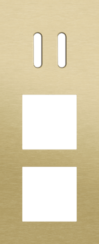 Niko Rocker 3-Voudige afdekplaat verticaal 60 mm centerafstand voor een tweevoudige schakelfunctie en twee functies alu gold brushed RAL: 1000