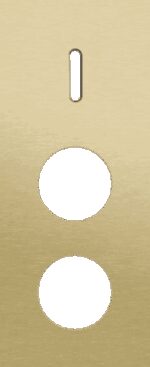 Niko Rocker 3-Voudige afdekplaat verticaal 60 mm centerafstand voor een enkelvoudige schakelfunctie en twee stopcontacten alu gold brushed RAL: 1000