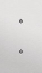NIKO 2-Voudige afdekplaat v60 vr 2 enklv schak toggle Niko Toggle alu blue grey brushed