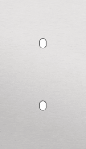 NIKO 2-Voudige afdekplaat v60 vr 2 enklv schak toggle Niko Toggle alu blue grey brushed