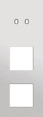 NIKO 3-Voudige afdekplaat v71 vr enklv schak + 2 stopc toggle alu grijs Niko Toggle alu blue grey brushed