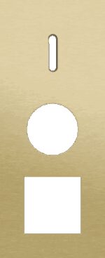 Niko Rocker 3-Voudige afdekplaat verticaal 60 mm centerafstand voor een enkelvoudige schakelfunctie en een een stopcontact en een functie alu gold brushed RAL: 1000