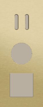 Niko Rocker 3-Voudige afdekplaat verticaal 60 mm centerafstand voor een enkelvoudige schakelfunctie en een een stopcontact en een functie alu gold brushed RAL: 1000
