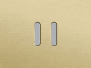 Niko Rocker 3-Voudige afdekplaat horizontaal 71 mm centerafstand voor een enkelvoudige en twee tweevoudige schakelfuncties alu gold brushed RAL: 1000