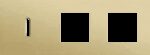 Niko Rocker 3-Voudige afdekplaat horizontaal 71 mm centerafstand voor een enkelvoudige schakelfunctie en twee functies alu gold brushed RAL: 1000