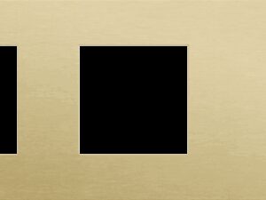 Niko Rocker 3-Voudige afdekplaat horizontaal 71 mm centerafstand voor twee functies en een enkelvoudige schakelfunctie alu gold brushed RAL: 1000