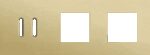 Niko Rocker 3-Voudige afdekplaat horizontaal 71 mm centerafstand voor een tweevoudige schakelfunctie en twee functies alu gold brushed RAL: 1000