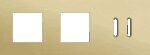 Niko Rocker 3-Voudige afdekplaat horizontaal 71 mm centerafstand voor twee functies en een tweevoudige schakelfunctie alu gold brushed RAL: 1000