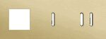 Niko Rocker 3-Voudige afdekplaat horizontaal 71 mm centerafstand voor een functie een enkelvoudige en een tweevoudige schakelfunctie alu gold brushed RAL: 1000