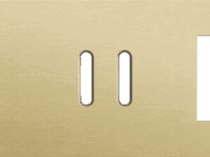 Niko Rocker 3-Voudige afdekplaat horizontaal 71 mm centerafstand voor een enkelvoudige en een tweevoudige schakelfunctie en een functie alu gold brushed RAL: 1000