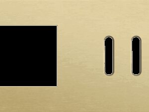 Niko Rocker 2-Voudige afdekplaat horizontaal 71 mm centerafstandvoor een functie en een tweevoudige schakelfunctie alu gold brushed RAL: 1000