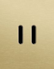 Niko Rocker 3-Voudige afdekplaat verticaal 71 mm centerafstand voor twee tweevoudige en een enkelvoudige schakelfunctie alu gold brushed RAL: 1000