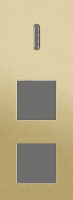 Niko Rocker 3-Voudige afdekplaat verticaal 71 mm centerafstand voor een enkelvoudige schakelfunctie en twee functies alu gold brushed RAL: 1000
