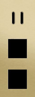 Niko Rocker 3-Voudige afdekplaat verticaal 71 mm centerafstand voor een tweevoudige schakelfunctie en twee functies alu gold brushed RAL: 1000