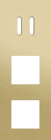Niko Rocker 3-Voudige afdekplaat verticaal 71 mm centerafstand voor een tweevoudige schakelfunctie en twee functies alu gold brushed RAL: 1000