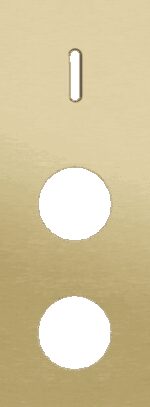 Niko Rocker 3-Voudige afdekplaat verticaal 71 mm centerafstand voor een enkelvoudige schakelfunctie en twee stopcontacten alu gold brushed RAL: 1000