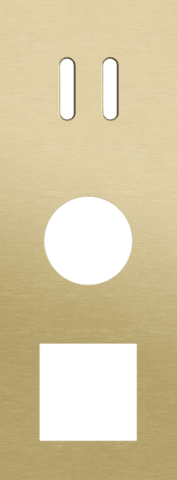 Niko Rocker 3-Voudige afdekplaat verticaal 71 mm centerafstand voor een enkelvoudige schakelfunctie en een een stopcontact en een functie alu gold brushed RAL: 1000