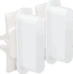 Niko Rocker set voor tweevoudige schakelfuncties steel white coated RAL: 000 90 00