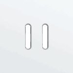 Niko Rocker Enkelvoudige afdekplaat voor tweevoudige schakelfuncties steel white coated RAL: 000 90 00