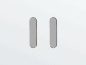 Niko Rocker Enkelvoudige afdekplaat voor tweevoudige schakelfuncties steel white coated RAL: 000 90 00