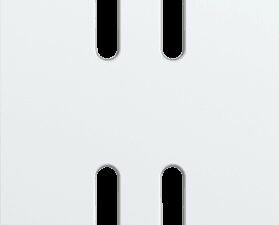 Niko Rocker Tweevoudige afdekplaat verticaal 60 mm centerafstandvoor tweevoudige schakelfuncties steel white coated RAL: 000 90 00