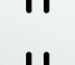 Niko Rocker Tweevoudige afdekplaat verticaal 71 mm centerafstandvoor tweevoudige schakelfuncties steel white coated RAL: 000 90 00