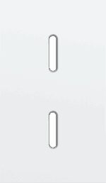 Niko Rocker Tweevoudige verticaal 60 mm centerafstand voor twee enkelvoudige schakelfuncties steel white coated RAL: 000 90 00