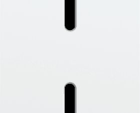 Niko Rocker Tweevoudige verticaal 60 mm centerafstand voor twee enkelvoudige schakelfuncties steel white coated RAL: 000 90 00