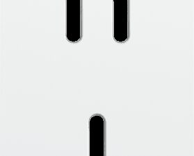 Niko Rocker Tweevoudige afdekplaat verticaal 60 mm centerafstand voor een tweevoudige en een enkelvoudige schakelfunctie steel white coated RAL: 000 90 00