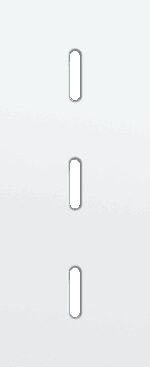 Niko Rocker Drievoudige afdekplaat verticaal 60 mm centerafstand voor drie enkelvoudige schakelfuncties steel white coated RAL: 000 90 00