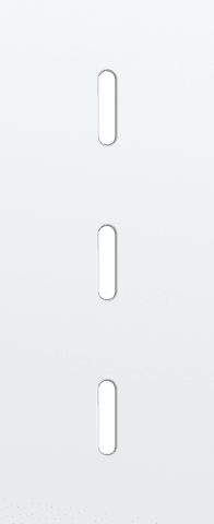 Niko Rocker Drievoudige afdekplaat verticaal 60 mm centerafstand voor drie enkelvoudige schakelfuncties steel white coated RAL: 000 90 00
