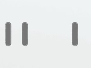 Niko Rocker Tweevoudige afdekplaat horizontaal 71 mm centerafstand voor een tweevoudige en een enkelvoudige schakelfunctie steel white coated RAL: 000 90 00