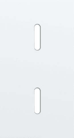 Niko Rocker Tweevoudige afdekplaat verticaal 71 mm centerafstand voor 2 enklv schak steel white coated RAL: 000 90 00
