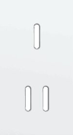 Niko Rocker Tweevoudige afdekplaat verticaal 71 mm centerafstand voor 1 enklv + 1 tweev schak steel white coated RAL: 000 90 00
