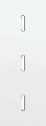 Niko Rocker Drievoudige afdekplaat verticaal 71 mm centerafstand voor voor drie enkelvoudige schakelfuncties steel white coated RAL: 000 90 00