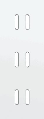 Niko Rocker Drievoudige afdekplaat verticaal 71 mm centerafstand voor voor drie tweevoudige schakelfuncties steel white coated RAL: 000 90 00