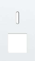 Niko Rocker Tweevoudige afdekplaat verticaal 60 mm centerafstand voor een enkelvoudige schakelfunctie en een functie steel white coated RAL: 000 90 00