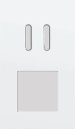 Niko Rocker Tweevoudige afdekplaat verticaal 60 mm centerafstand voor een tweevoudige schakelfunctie en een functie steel white coated RAL: 000 90 00