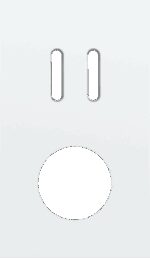 Niko Rocker Tweevoudige afdekplaat verticaal 60 mm centerafstand voor tweev schak + stopc steel white coated RAL: 000 90 00