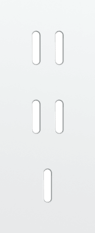 Niko Rocker Drievoudige afdekplaat verticaal 60 mm centerafstand voor 2 tweev + enklv schak steel white coated RAL: 000 90 00