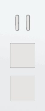 Niko Rocker Drievoudige afdekplaat verticaal 60 mm centerafstand voor tweev schak + 2 fct steel white coated RAL: 000 90 00